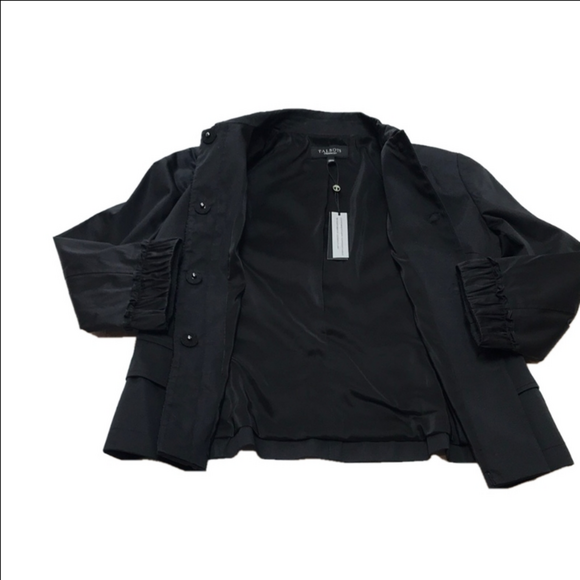 Talbots Tailored Cropped Lined Collared Black Blazer 3/4 Sleeve Womens Sz 6 NEW - Picture 7 of 16